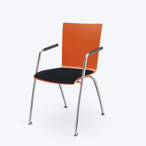 Chaise visiteur contemporaine - OBJECT - Viasit GmbH - d'intérieur / en métal / en acier