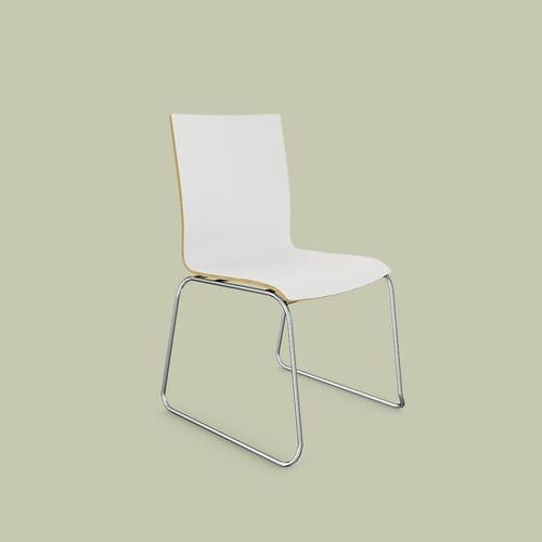 Chaise visiteur contemporaine - TIKA - Viasit GmbH - d'intérieur / en acier / en hêtre