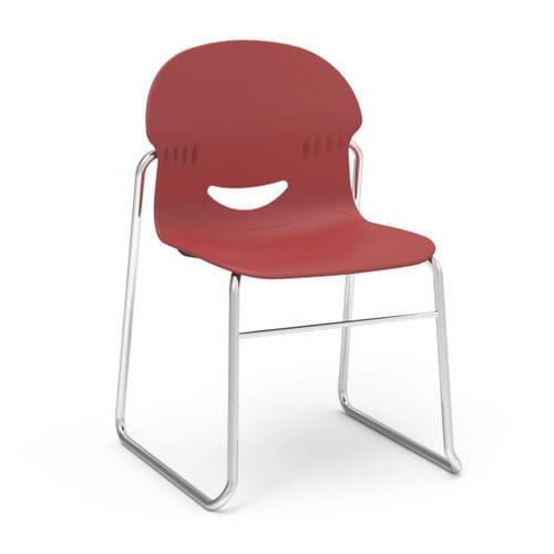 Chaise de salle à manger contemporaine - I.Q. SERIES - Virco - d'intérieur / en polypropylène / avec piètement en acier