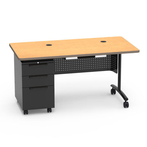 Bureau pour école - TEXTAMETER INSTRUCTOR  - Virco - sur roulettes / contemporain / en acier