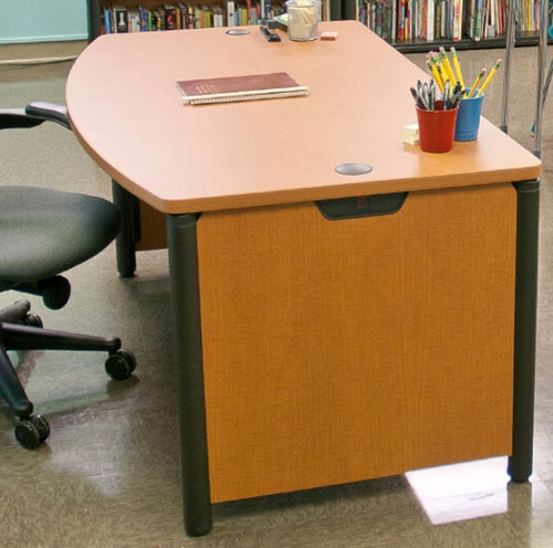 Bureau pour école - PLATEAU BOWFRONT TOP - Virco - contemporain / en acier / en aluminium