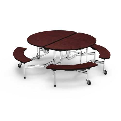 Table à manger contemporaine - MT MOBILE BENCH - Virco - en acier / en stratifié haute pression / avec piètement en acier
