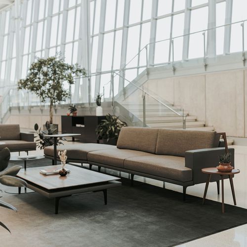 Canapé modulable - LYDA - Haworth - contemporain / en tissu / avec accoudoirs