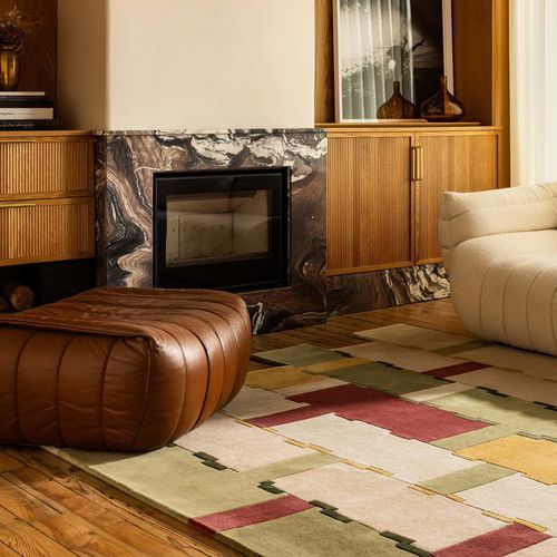 Tapis contemporain - BIZI AÏNOHA - SERGE LESAGE - à rayures / en laine / en laine de Nouvelle Zélande