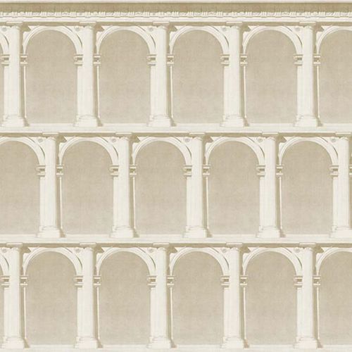 Papier peint contemporain - ARCHE & COLUMNS /3 - Papiers de Paris - à motif / aspect béton / bleu