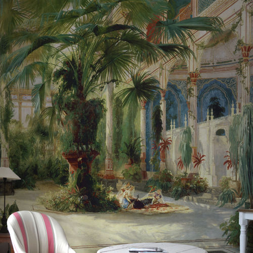 Papier peint classique - PALM GROVE (2) - Papiers de Paris - à motif nature / scène / aspect papier peint