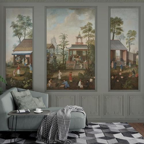 Panneau décoratif de revêtement - CHINESE ANTIQUE N°3 - Papiers de Paris - mural / à grande résistance / en papier