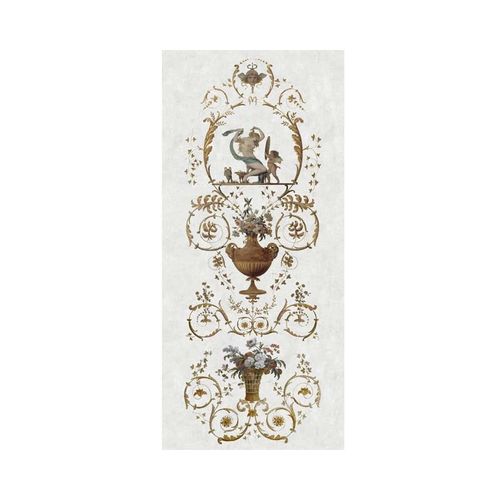 Panneau décoratif de revêtement - BOUDOIR DE LA REINE - GROTESQUE N°6 - Papiers de Paris - mural / à grande résistance / en bois