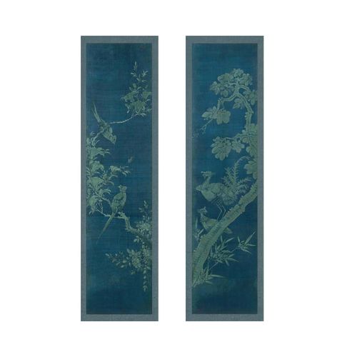 Panneau décoratif de revêtement - KOREAN PANELS N°1&2 - FLOWERS&BIRDS - Papiers de Paris - mural / à grande résistance / en papier