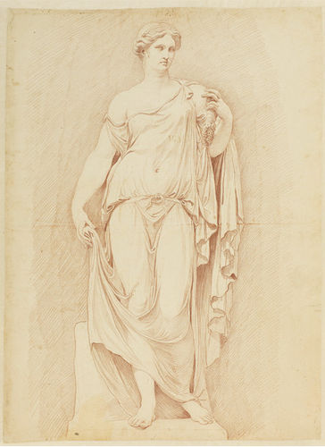 Papier peint classique - ROMAN STATUE - Papiers de Paris - scène / aspect tissu / sable