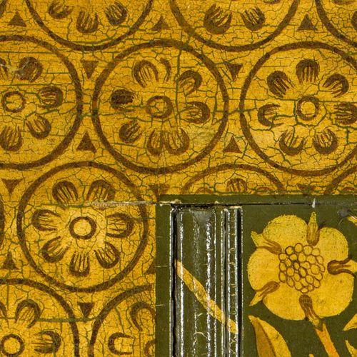 Papier peint contemporain - ART&CRAFT - Papiers de Paris - à motif floral / aspect papier peint / orange