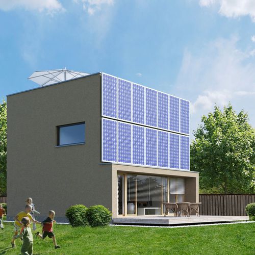Maison préfabriquée - EK 038 - ekokoncept, wooden prefabricated buildings, d.o.o - écologique / contemporaine / à 2 étages