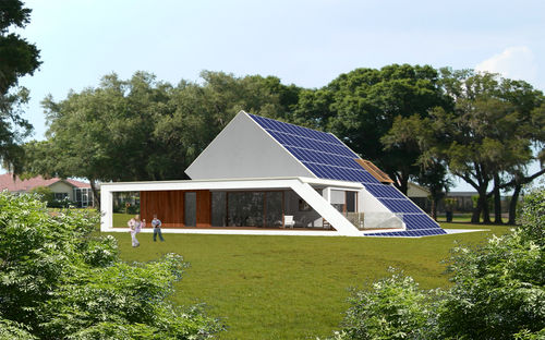 Maison préfabriquée - EK 011 - ekokoncept, wooden prefabricated buildings, d.o.o - écologique / contemporaine / à 2 étages