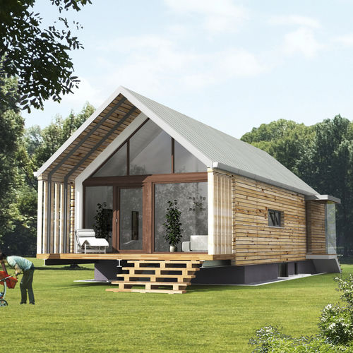 Maison préfabriquée - EK 024 - ekokoncept, wooden prefabricated buildings, d.o.o - écologique / contemporaine / à ossature bois