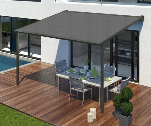 Pergola murale - LT66  - La Toulousaine - en acrylique / en aluminium / couverture en toile