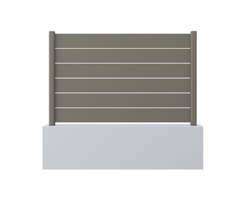 Clôture à lames - ZENNA - La Toulousaine - résidentielle / en aluminium / rectangulaire