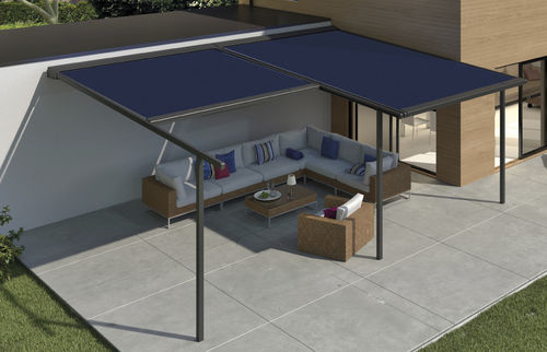 Pergola autoportée - LT66 SMART  - La Toulousaine - en aluminium / en tissu acrylique / couverture en toile