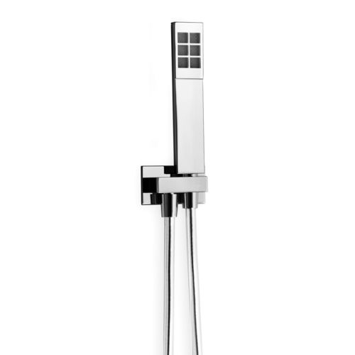 Douchette à main - DUPLEX SELECT - CARIMALI design shower_space - rectangulaire / en laiton / finition chrome