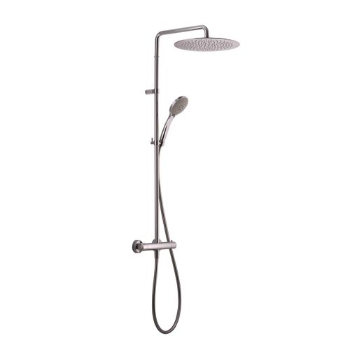 Colonne de douche thermostatique - RIGOLETTO MYSLIM - CARIMALI design shower_space - en inox / finition chrome / murale