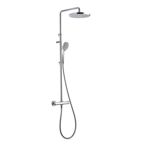 Colonne de douche thermostatique - RIGOLETTO TELESCOPIC  - CARIMALI design shower_space - finition chrome / murale / contemporaine