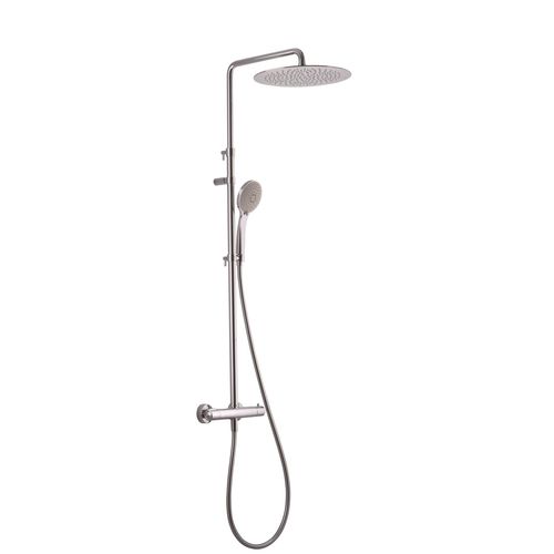 Colonne de douche thermostatique - RIGOLETTO TELESCOPIC, MY SLIM - CARIMALI design shower_space - en inox / finition chrome / murale