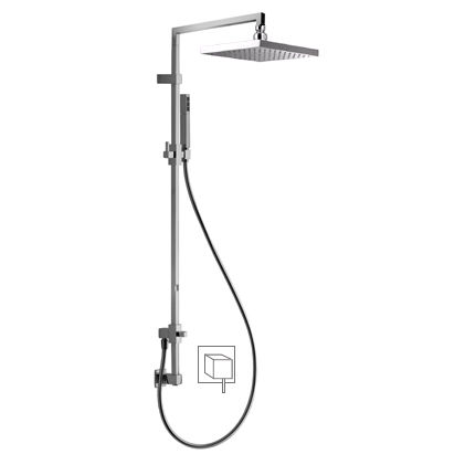 Colonne de douche finition chrome - EXTREME - CARIMALI design shower_space - murale / contemporaine / avec douche à main