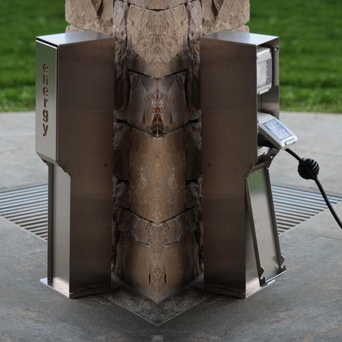 Borne de distribution électrique - MR. HELP - Inverlight Srl - en acier inoxydable / pour espace public / d'extérieur