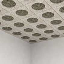 Faux-plafond en bois ciment - CIRCLES - Troldtekt A/S - en dalles / acoustique / perforé