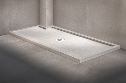 Receveur de douche rectangulaire - SILEX FRAMED - Fiora - à poser / en inox / en ardoise