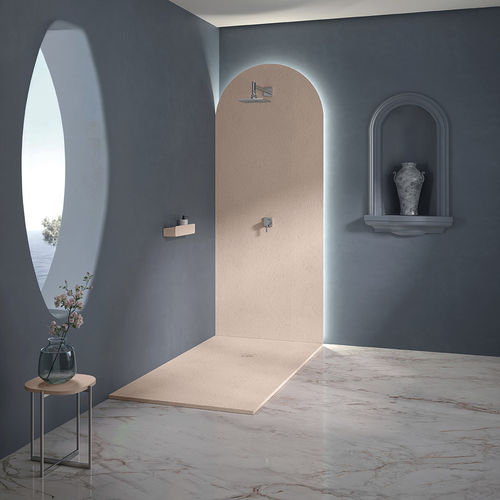 Receveur de douche rectangulaire - SILEX TITAN - Fiora - à encastrer / en ardoise / en résine