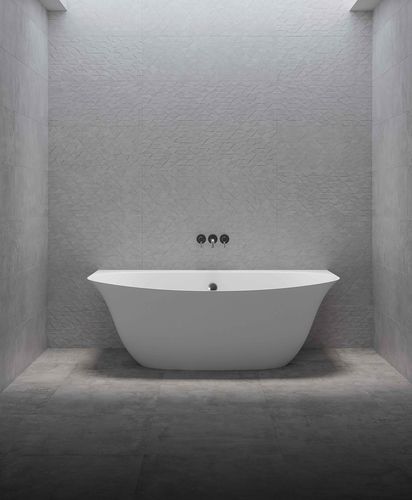 Baignoire asymétrique - WALLY - Fiora - près du mur / suspendue / pour habitat