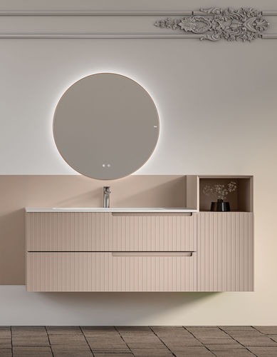Miroir de salle de bain mural - TONDO - Fiora - suspendu / contemporain / rond
