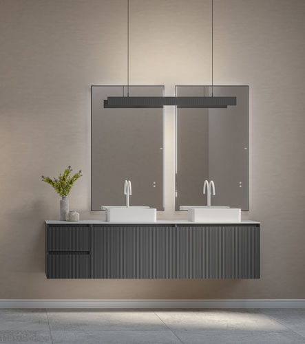 Miroir de salle de bain mural - MITTER - Fiora - contract / contemporain / rond