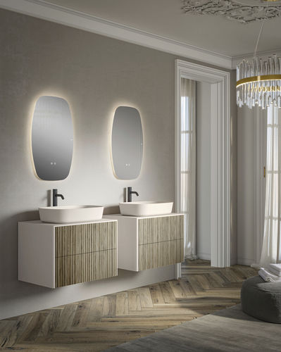 Miroir de salle de bain mural - MALVA - Fiora - pour sanitaire / moderne / couleur personnalisable