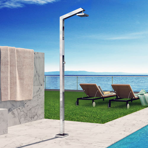 Douche d'extérieur de piscine TECNO CUBE M Inoxstyle en acier