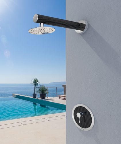 Mitigeur de douche - MIX CARBON T (51038) - Inoxstyle - mural / en inox / en fibre de carbone