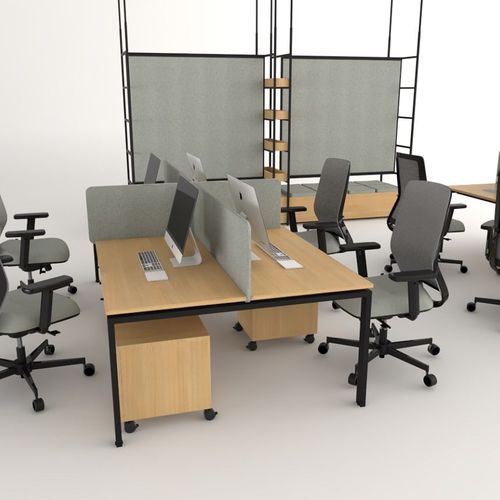 Bureau pour open space - TURKU™ - ATEPAA / PENT. - contemporain / en bois / en métal
