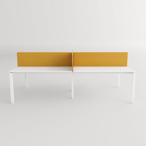 Bureau pour open space - KEMI™ - ATEPAA / PENT. - contemporain / en bois laqué / avec séparateur intégré