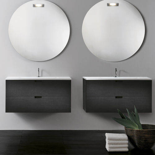 Meuble vasque double - INN - SIGN - suspendu / en bois / contemporain