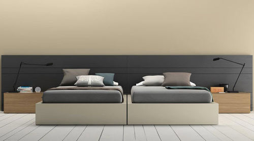 Lit double - D8  - VIVE - MUEBLES VERGE S.L. - contemporain / avec tête de lit / avec tables de chevet intégrées