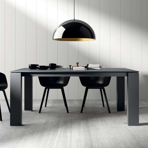 Table à manger contemporaine - T01 - VIVE - MUEBLES VERGE S.L. - en bois / en céramique / en verre laqué