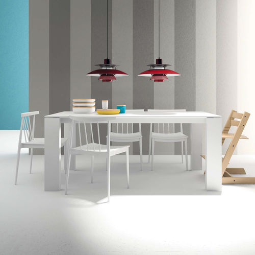 Table à manger contemporaine - T02  - VIVE - MUEBLES VERGE S.L. - en bois / en céramique / en verre laqué
