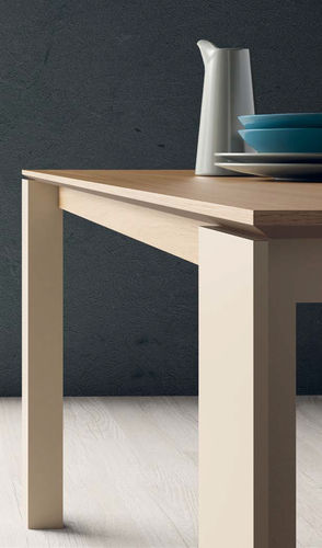 Table à manger contemporaine - T04  - VIVE - MUEBLES VERGE S.L. - en bois / en céramique / en verre laqué