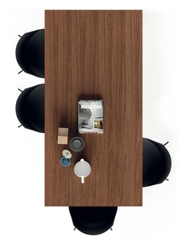 Table à manger contemporaine - T05  - VIVE - MUEBLES VERGE S.L. - en bois / en céramique / en verre laqué