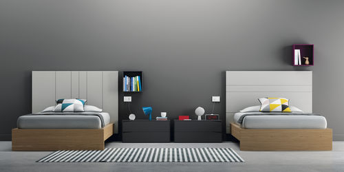 Lit double - D9 - VIVE - MUEBLES VERGE S.L. - contemporain / avec tête de lit / avec tables de chevet