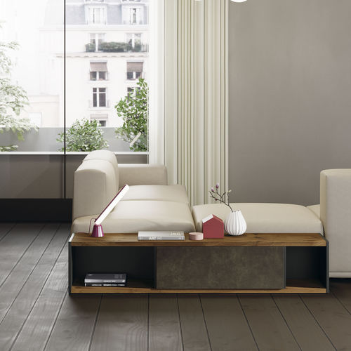Étagère basse - Est116 - VIVE - MUEBLES VERGE S.L. - contemporaine / en bois laqué / en céramique