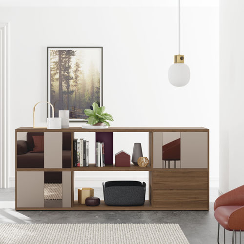 Bibliothèque modulable - EST124 - VIVE - MUEBLES VERGE S.L. - paravent / contemporaine / en bois laqué