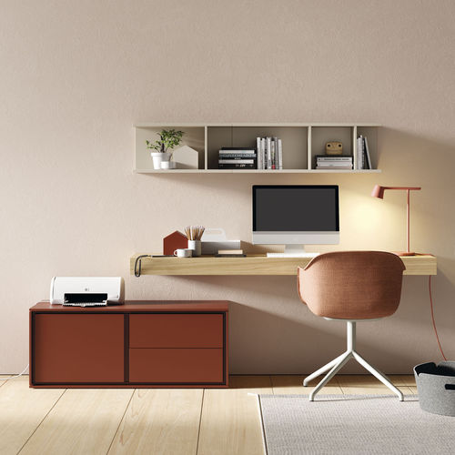 Bureau contemporain - BOOK 15 - VIVE - MUEBLES VERGE S.L. - en chêne / plaqué bois