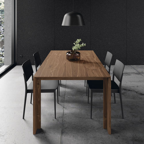 Table à manger contemporaine - TAVOLE 102 - VIVE - MUEBLES VERGE S.L. - en placage de bois / avec piètement en bois / rectangulaire