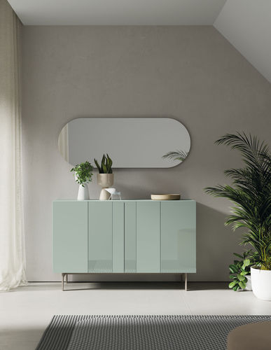 Buffet contemporain - COMPACT APARADOR 2 - VIVE - MUEBLES VERGE S.L. - en bois laqué / en verre laqué / en cristal